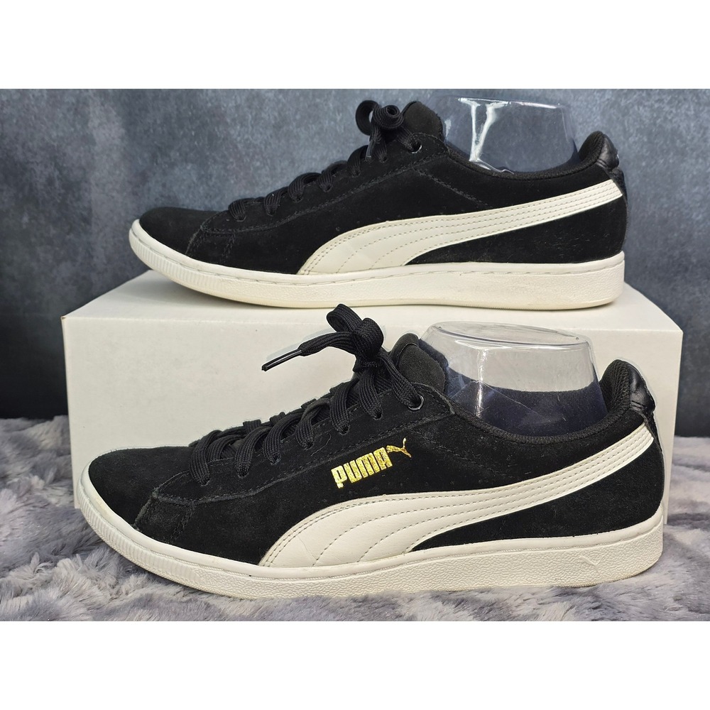 Puma Sneakers Black‎ Suede Low Top Lace Up Womens Size 9